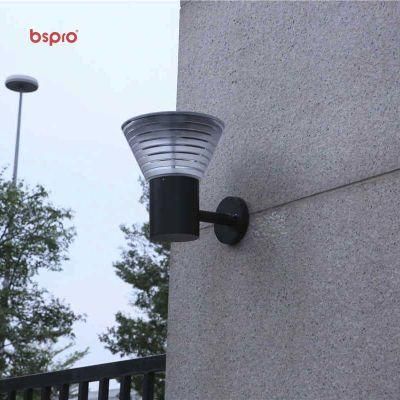Bspro Factory Price Hot Sell Lighting Park Wall Lamp Aluminum Solar Garden Light