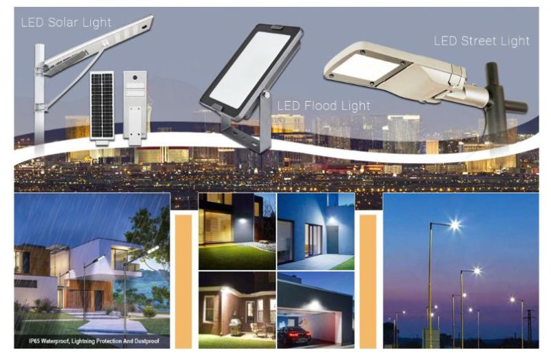 Outdoor Waterproof IP65 High Power IP66 50W 100W 150W Security Ligting LED Road Lamp Garden Yard Sensor Solar or Main LED Street Light