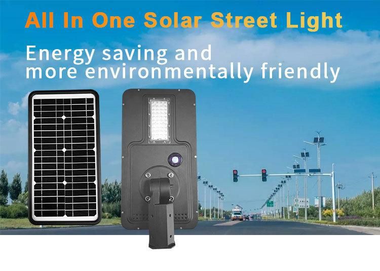 Aluminum Solar Energy Saving 20W All in One Solar LED Street Light