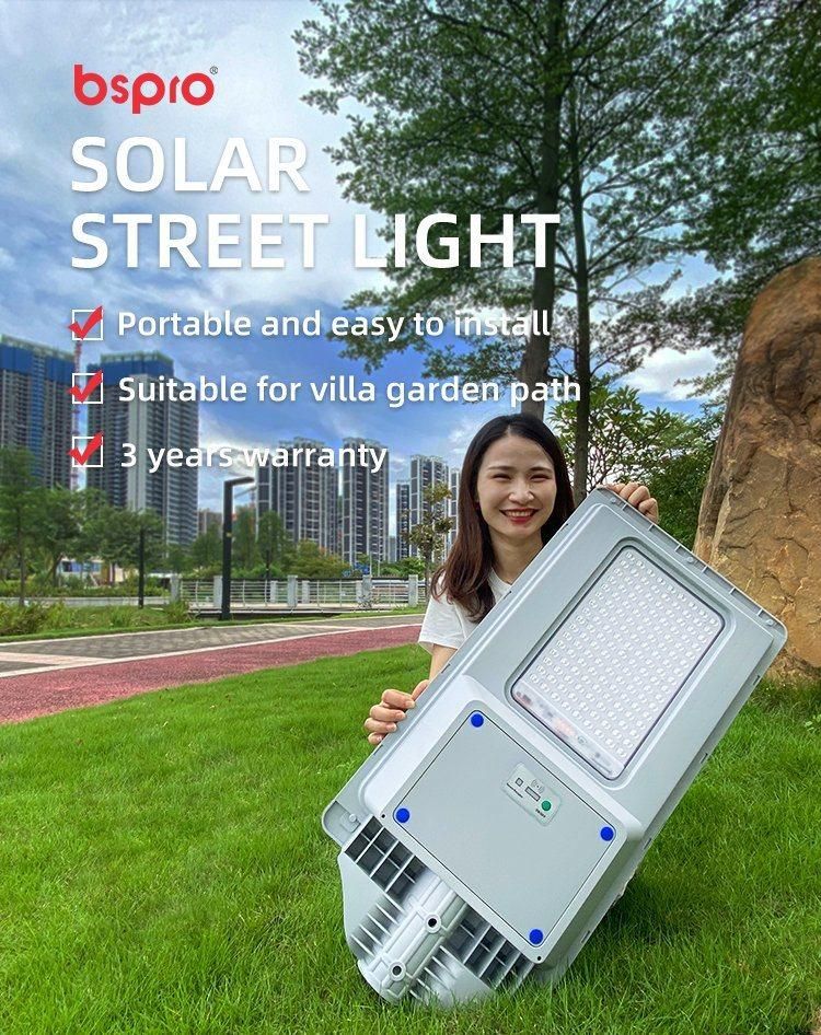 Bspro Factory Hot Sell Smart Pole Lamp High Power LED Outdoor Lights Solar Street Light