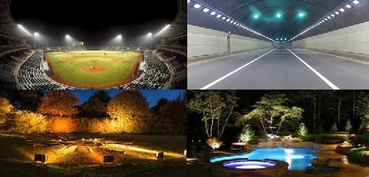 High Power LED Flood Light Is Suitable for Outdoor Parking Lot Sports Stadium Lighting
