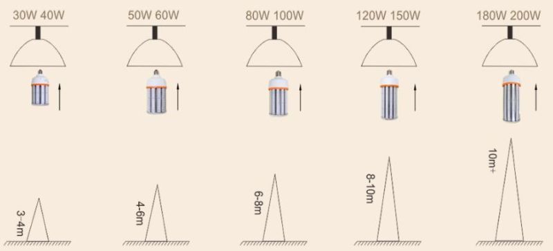 30W 40W 50W 60W LED Corn Light UL & Dlc IP64 LED Corn Bulb