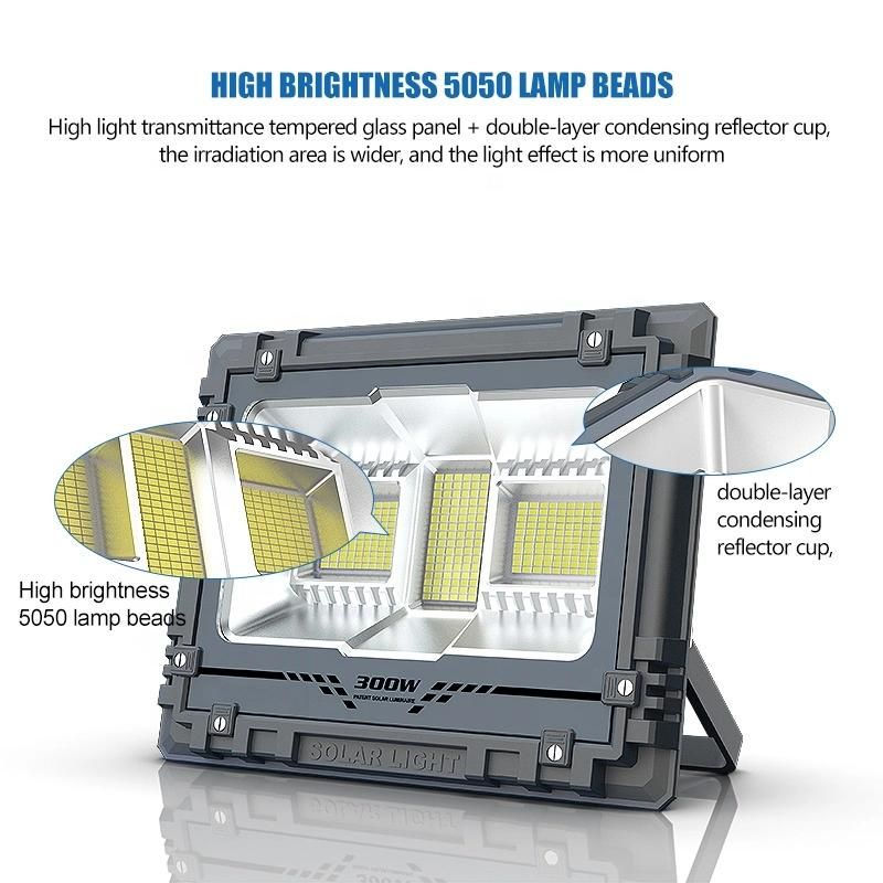 2022 Factory Selling Flashing Remote Control LED Solar Floodlight Environmental Protection