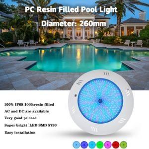 55W RGB Remote Wall Mounted LED Underwater Swimming Pool Light with Two Years Warranty
