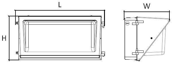 Aluminum & Glass 120W LED Outdoor Wall Pack Light with UL&CE Certificate