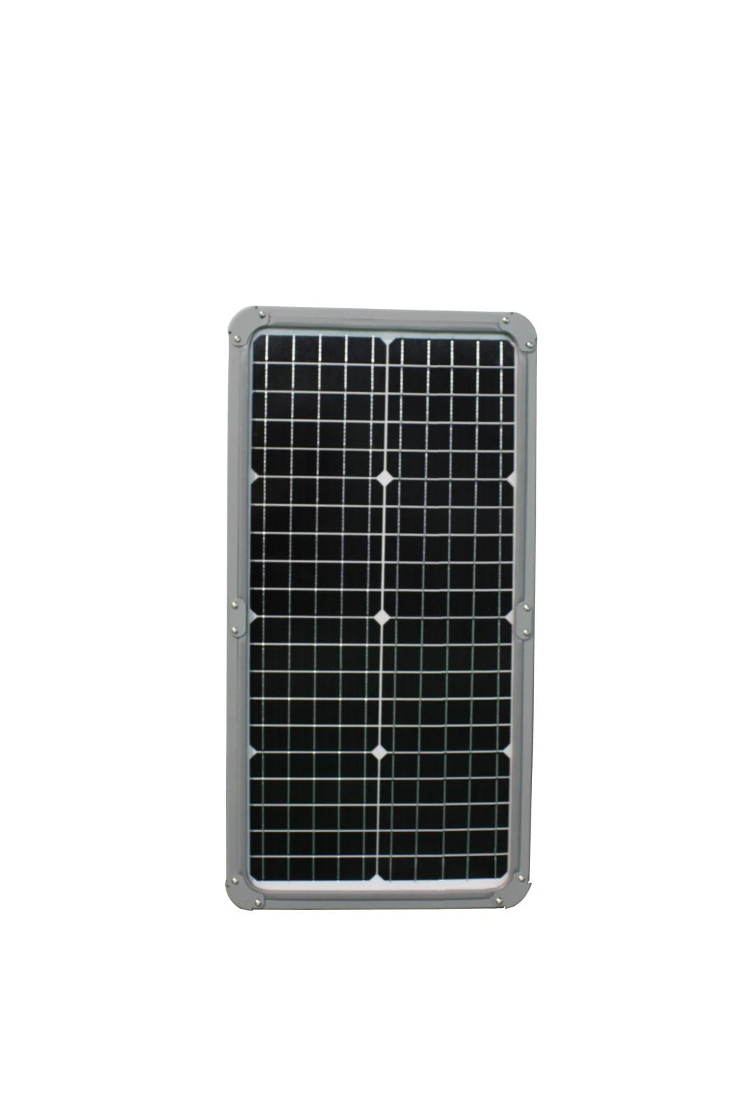 All-in-One IP66 PWM MPPT Controller 30W 50W 60W 80W 100W Luminaries LED Solar Street Light Solar Garden Light with Motion Sensor CE and RoHS