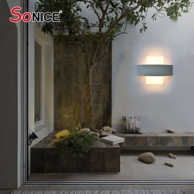 Household Hotel Corridor Garden Waterproof Die Casting Aluminium Acrylic Outdoor LED Wall Lamp Lights