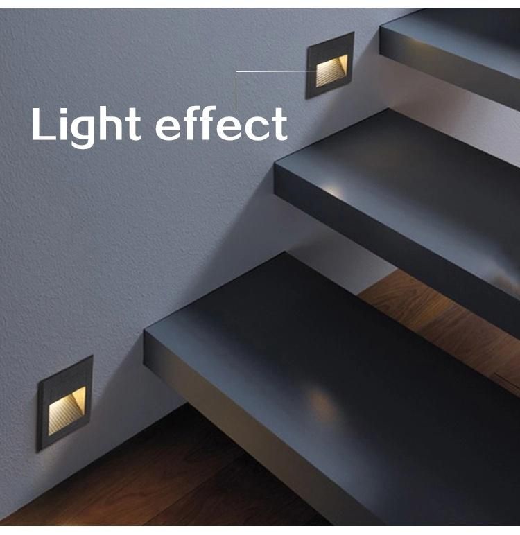 Warm Lighting Nightlight LED Step Deck Garden Light Outdoor IP55 Recessed Stairs Pathway Stainless Steel Wall Yard Light