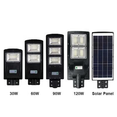 Factory Supplier LED Outdoor 300W All in One Solar Street Wall Flood Garden Road Light 600W/500W/400W/300W/200W/150W/100W/90W/50W