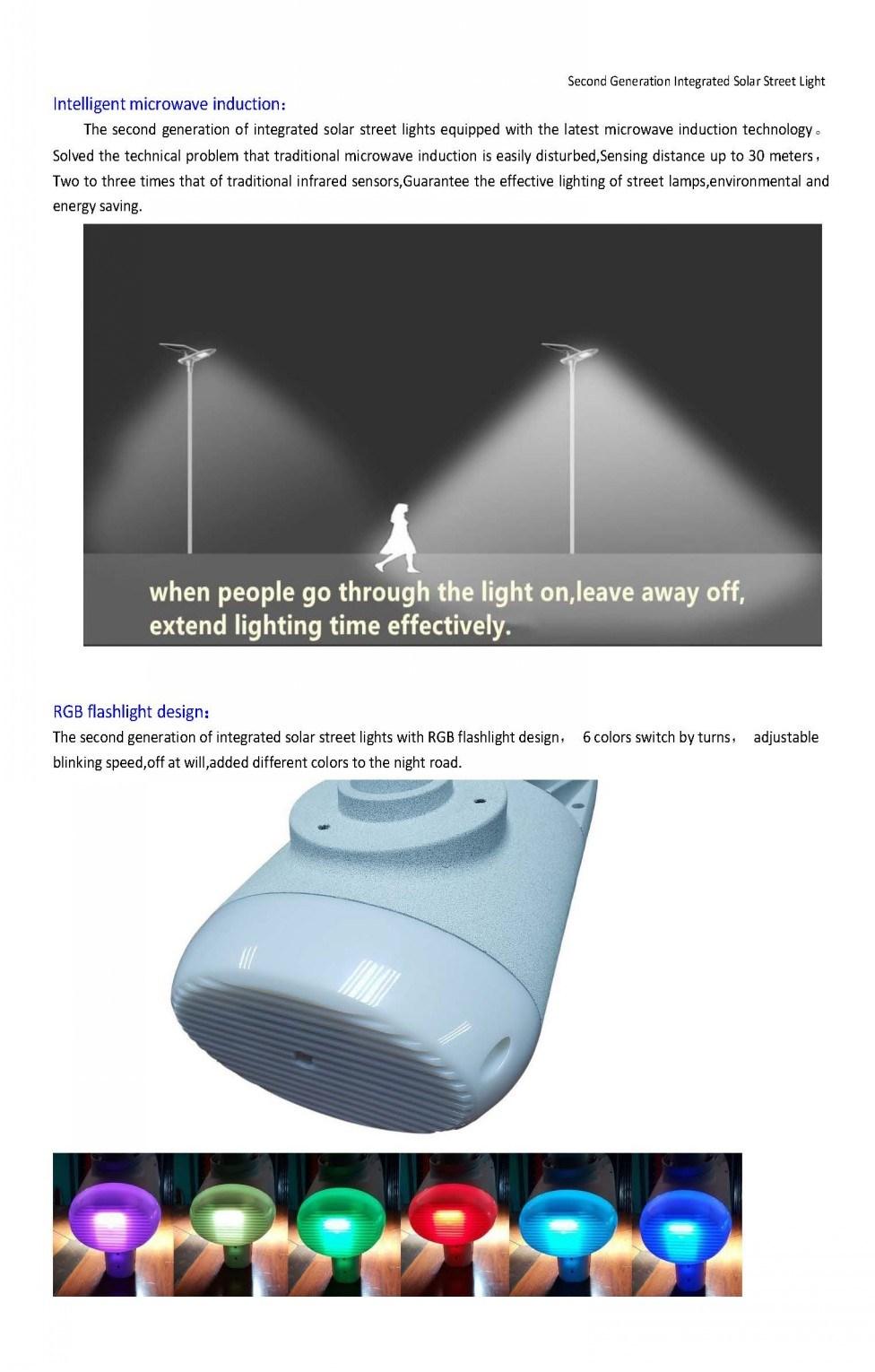 Rygh-10000lm Solar Panel Separate LED Street Light 100W IP67 Outdoor 100 Watt LED Semi Integrated Solar Street Light