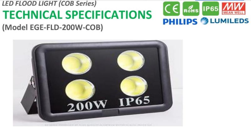 LED Flood Light with Ce RoHS IP65 50~600W