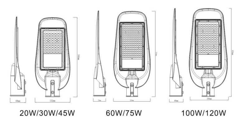 IP65 CB ENEC Certification Manufacturers 3years Warranty 100lm/W Ra80 Dob 75W LED Road Lamp