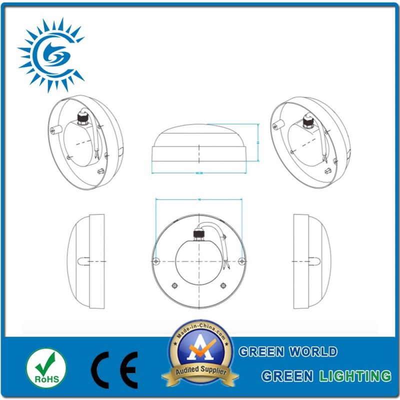 Energy Saving LED Lamps 20W Outdoor IP65 LED Bulkhead Light Oval with Ce RoHS