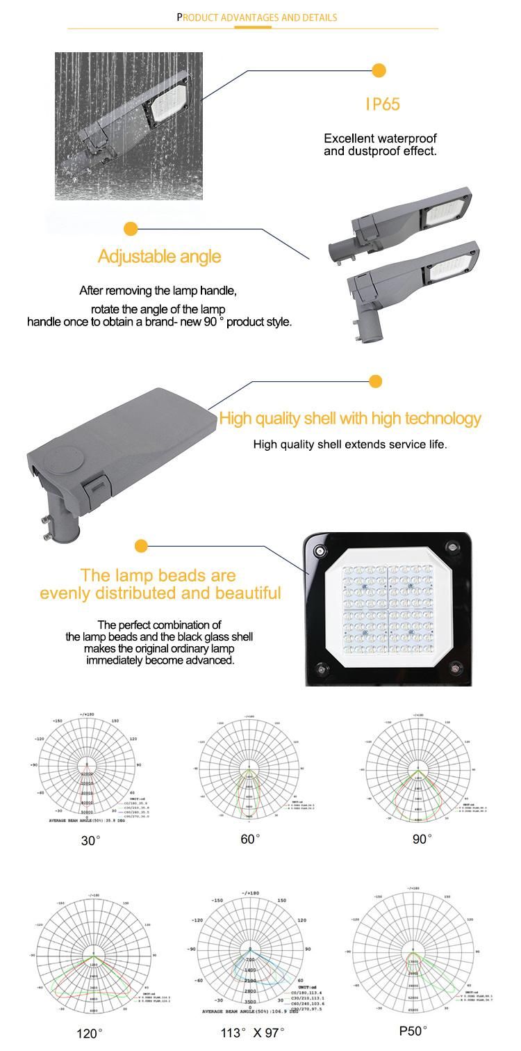 3-5 Year Warranty Outdoor CB ENEC Waterproof IP65 CE LED Street Light