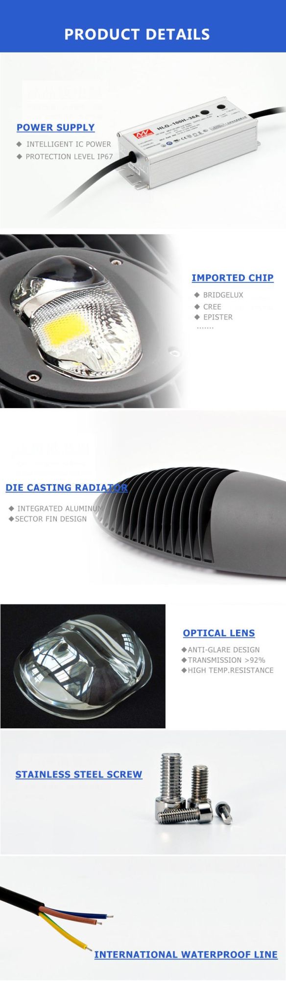 Hpzm LED Street Light/100W Street Lighting
