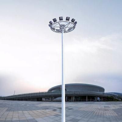 15~35m High Mast Light Pole with Luminaries Bracket Carriage ISO9001 Hot DIP Galvanized Lighting Device