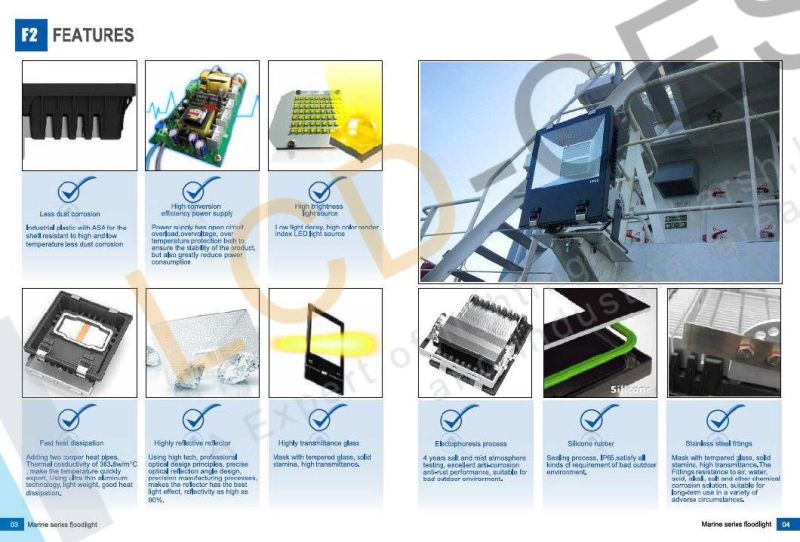 LED Light Manufacturing Directly Exterior Outdoor Flood Light for Tunnel with Lumileds LEDs and TUV MW Driver with Ce 10W2/20W/30W/50W/80W/100W/120W/150W/200W