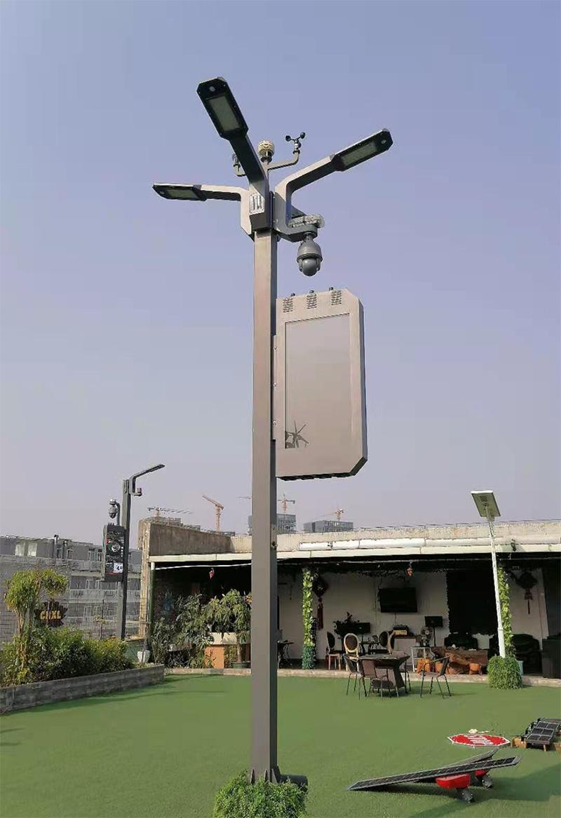 Smart Pole with LED Screen Display Smart CCTV WiFi Transmitter Smart Street Light Pole
