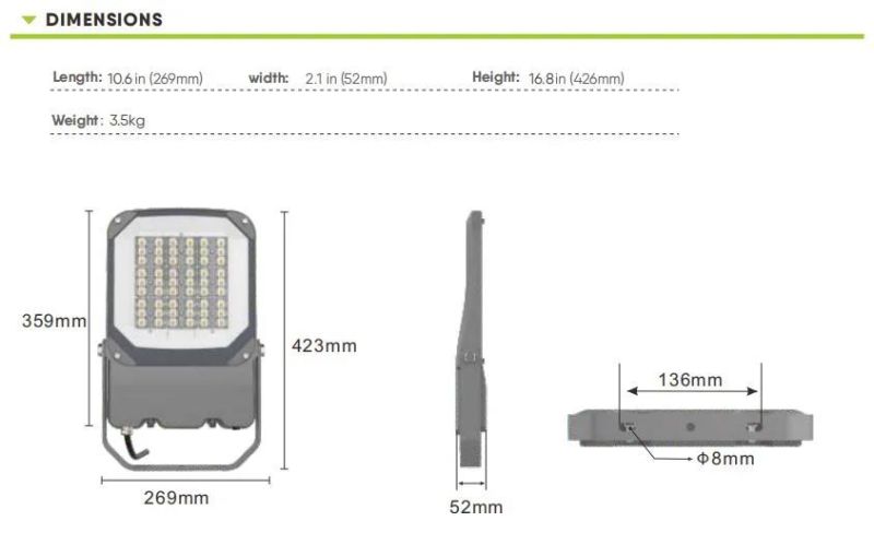 Newest Design High Quality 5 Years Warranty LED Outdoor Flood Lights 100W
