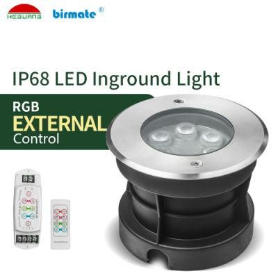 6W 24V RGB IP68 Outdoor LED Inground RGB Spot Light