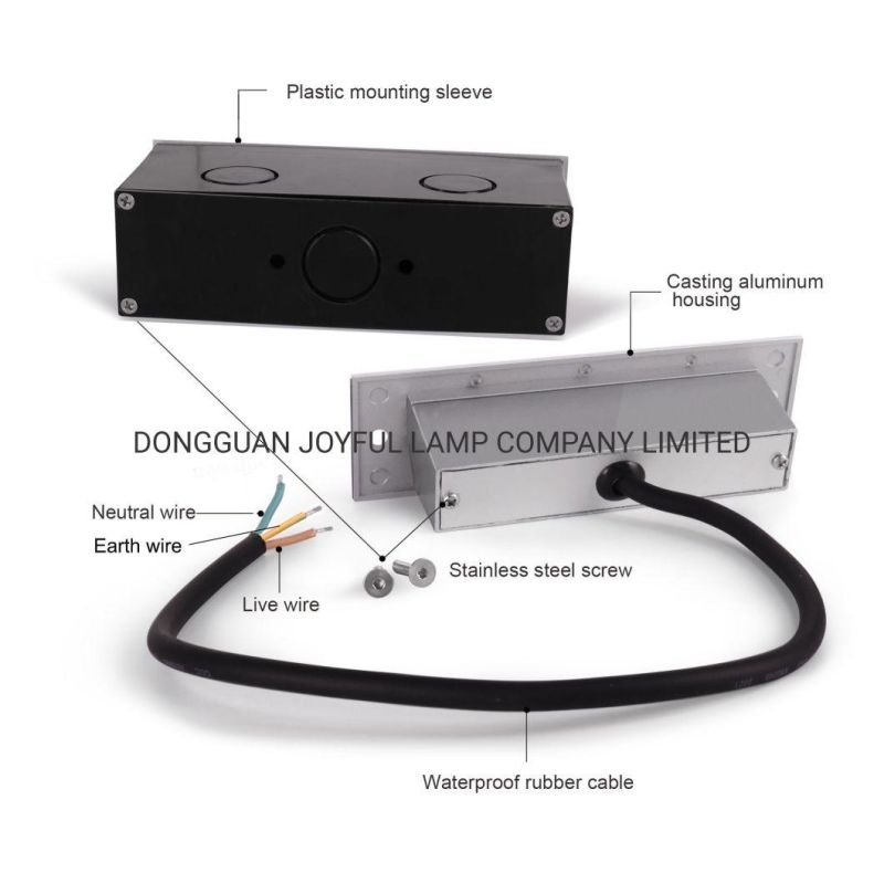 COB 5W LED Recessed Stair Light Rectangle Buried LED Lamp