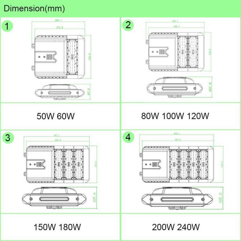 Adjustable Cheap 80W LED Street Light with Ce& RoHS TUV SAA CB ENEC Approval