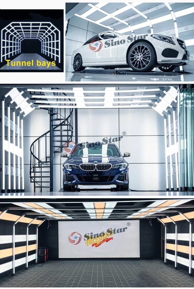 St1028 Professional Factory Produce LED Hexagonal Workshop Light for The Car Polish Equipment Booth