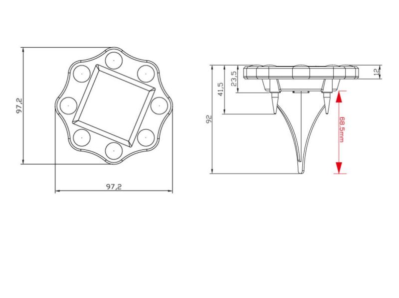 LED Solar Road Stud Light Ground Light for Road Safety