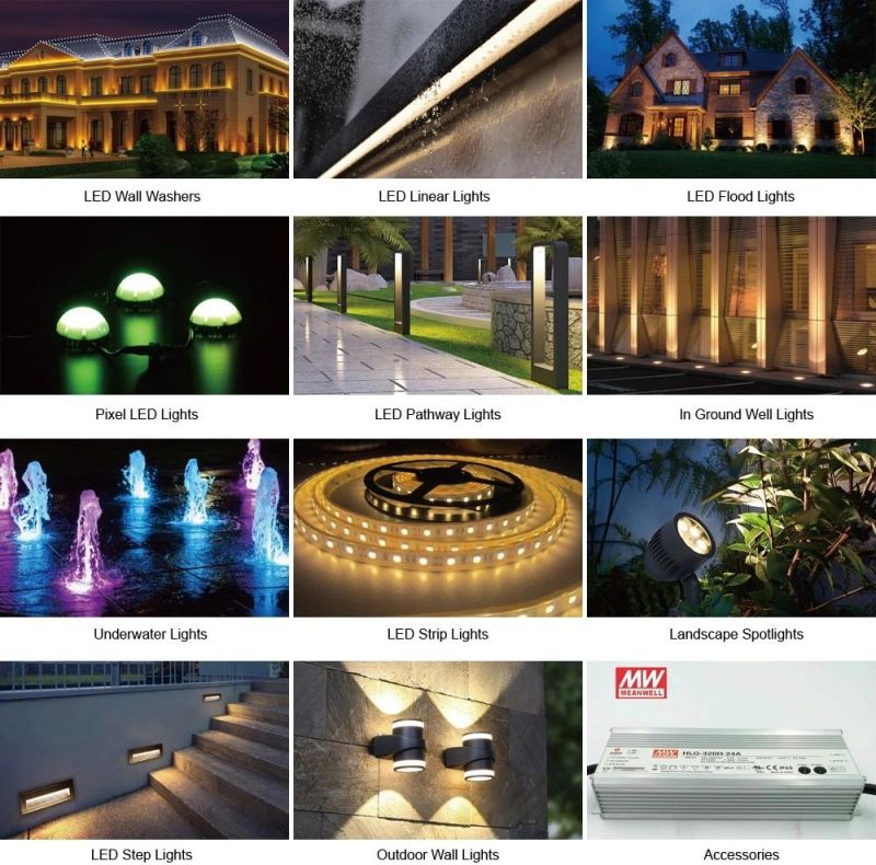 Modern Design Black 10W LED Landscape Path Lights