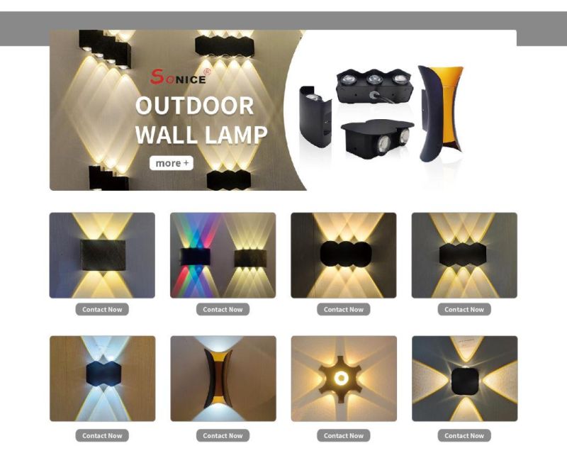 Household Hotel Corridor Garden Waterproof Die Casting Aluminium Acrylic up and Down Outdoor Wall Light LED Fixtures