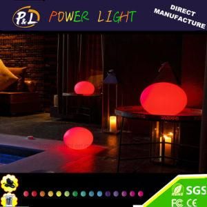 Glowing Waterproof Floating Pool Stone Light LED Oval Lamp