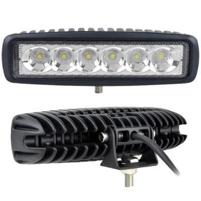 6 Inch 18W Metal Shell Auto Vehicle Top Frame Light Night Working LED Bar