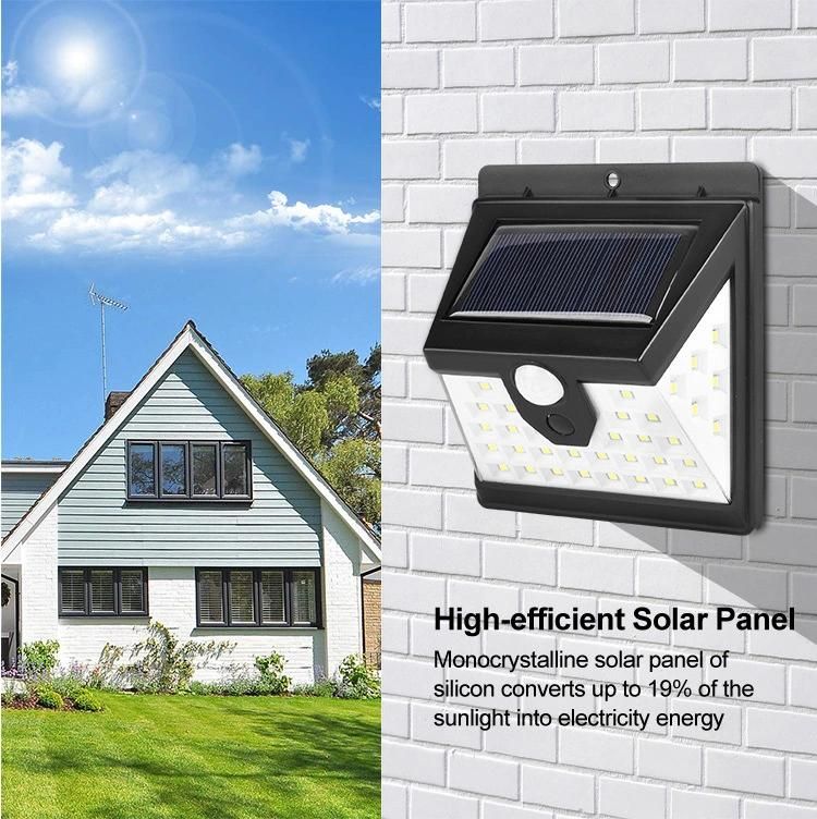 Aluminum Wall Mounted IP66 2.5W Outdoor LED Garden Light Solar Wall Lights Solar Lamp