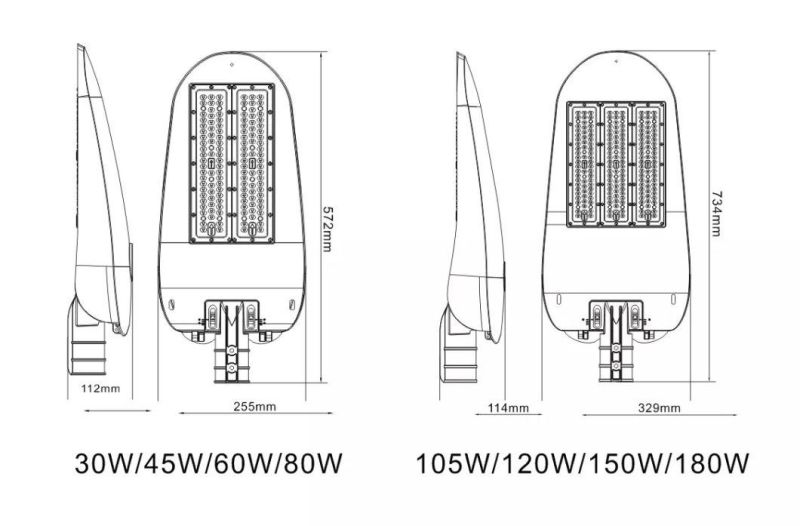 Smart Control System Waterproof IP66 SMD NEMA Socket LED 105W Street Light