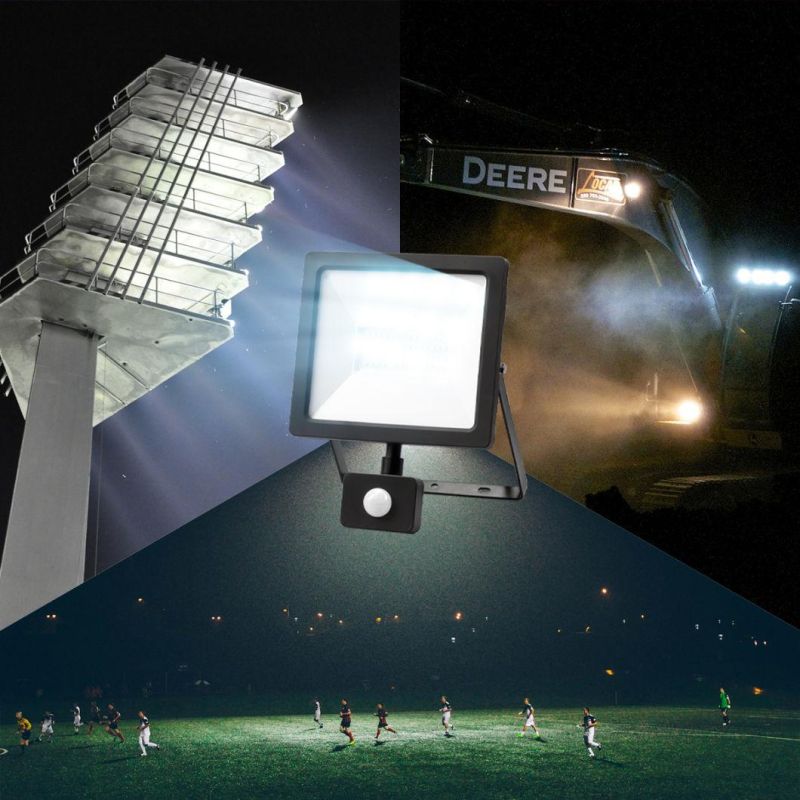 China Factory LED 30W LED PIR Flood Light Floodlight for Outdoor Reflector Garden Lighting