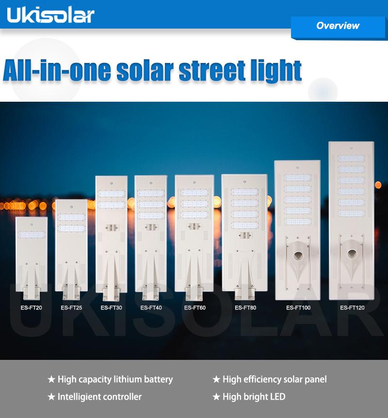 Ukisolar Factory Somalia Niger Benin Ghana 100W 120W Solar Light Outdoor