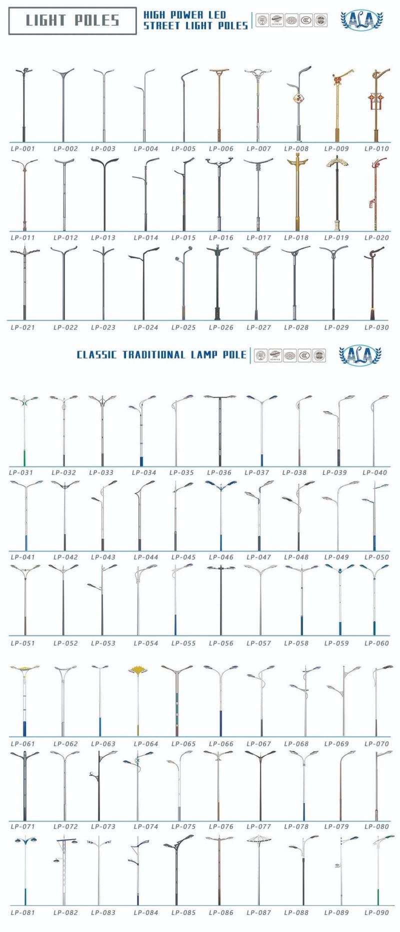 Ala IP65 Waterproof 100W Street Light Outdoor LED Street Lights