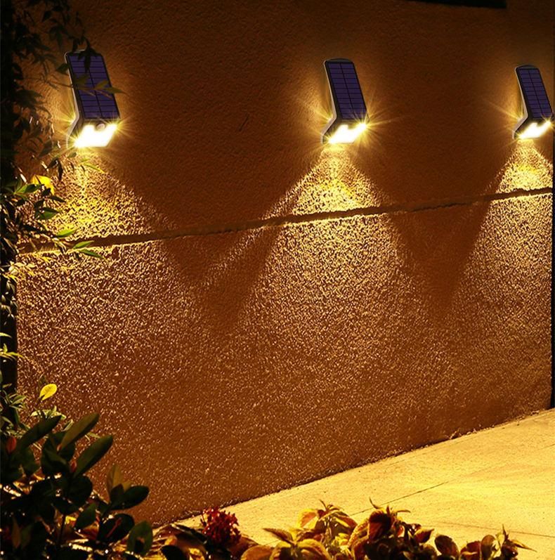 LED Solar PIR Motion Sensor Wall Light Outdoor Gardens Lamp