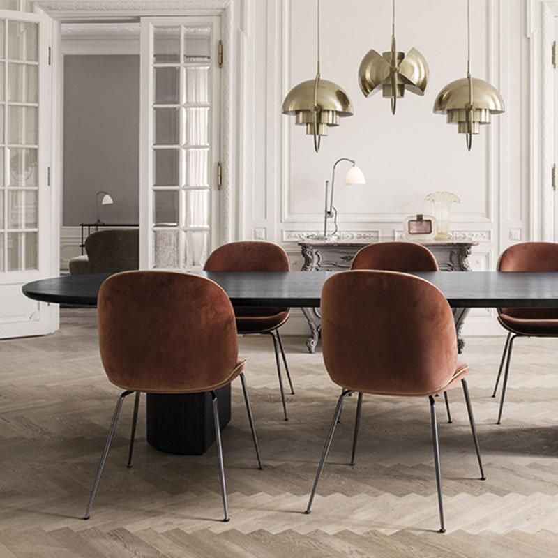 2022 Nordic Classic Pendant Lamp Electroplated Copper Lamp Designer Model Room Bar Cafe Semicircle Deformation Pendant Light