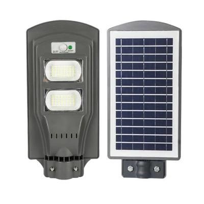 60W All in One Integrated Motion Sensor Solar Power Lighting LED Street Light for Outdoor with Remote