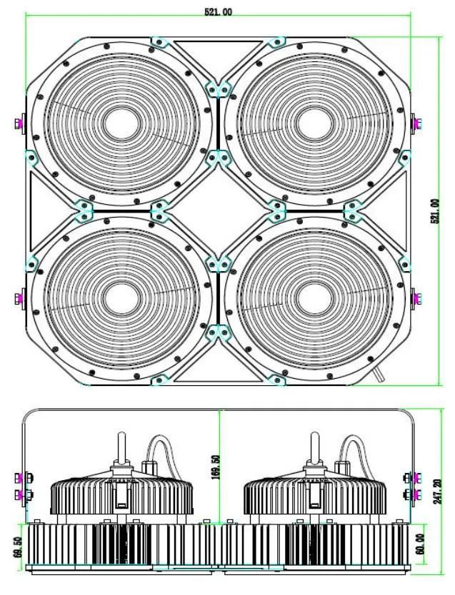 2019 High Power LED Flood Lamp with COB Chip 800W LED Project Lamp