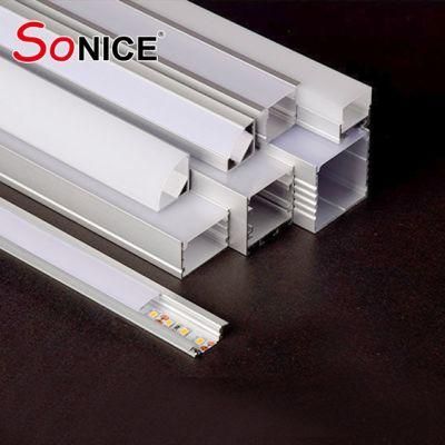 LED Cabinet Light PC Cover LED Strip Light 120 LED 240 LED with Slim Strip 12V 24V Power Supply Extrusion Aluminum Profile