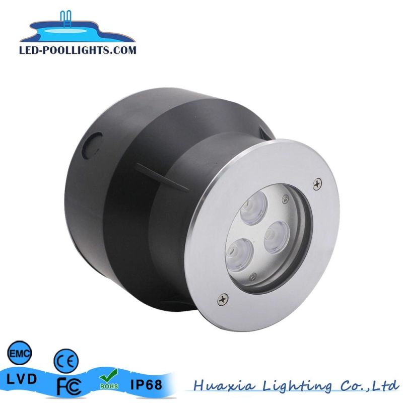 9W Waterproof Stainless Steel LED Color Recessed Underwater Light