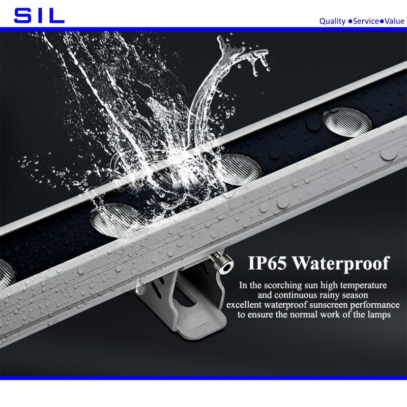 LED Wall Spot Light Aluminum Housing Outdoor Waterproof IP65 R/B/Y/W/G/RGBW 216W L1000mm LED Wall Washer Linear Light
