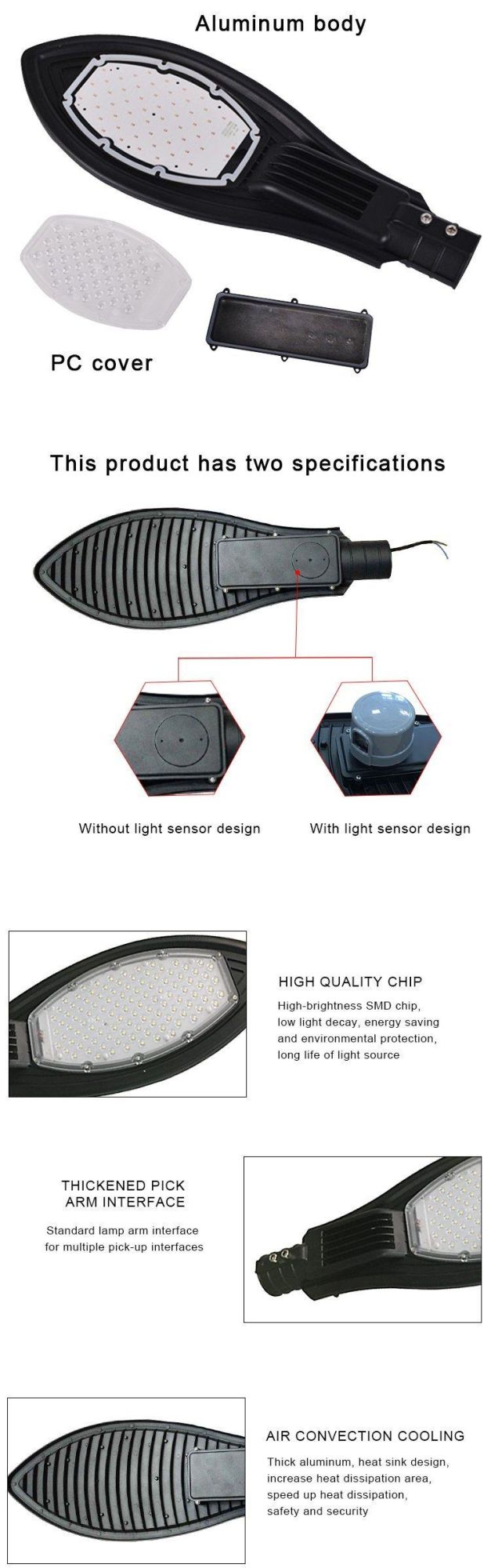 Hot Sale Waterproof for Outdoor Street Lamp IP65 100W