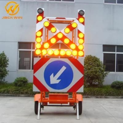 Solar Traffic Signal Directional Arrow/Cross Board Trailer for Construction