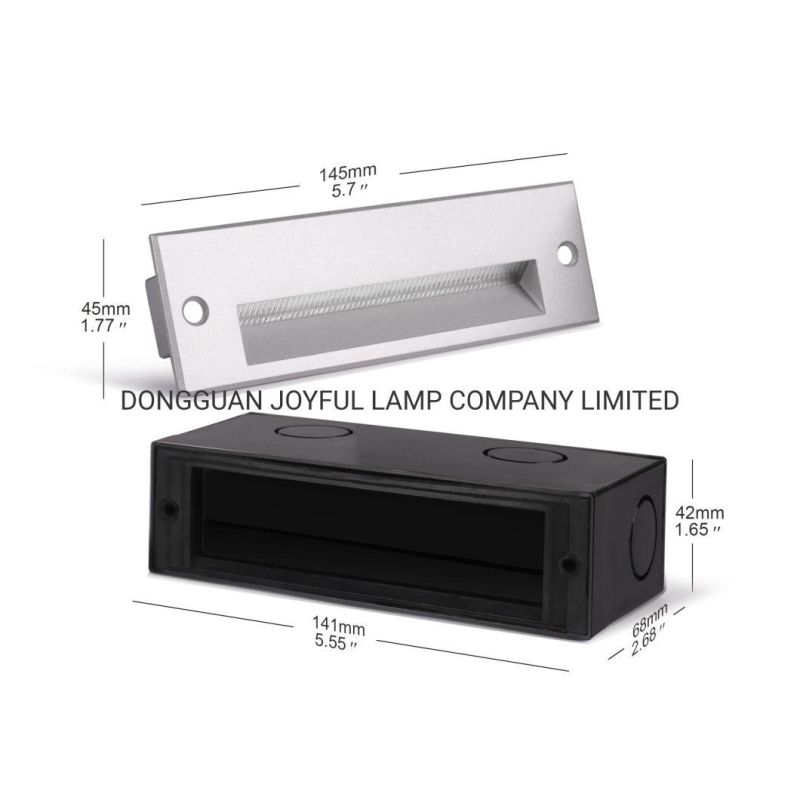 COB 5W LED Recessed Stair Light Rectangle Buried LED Lamp