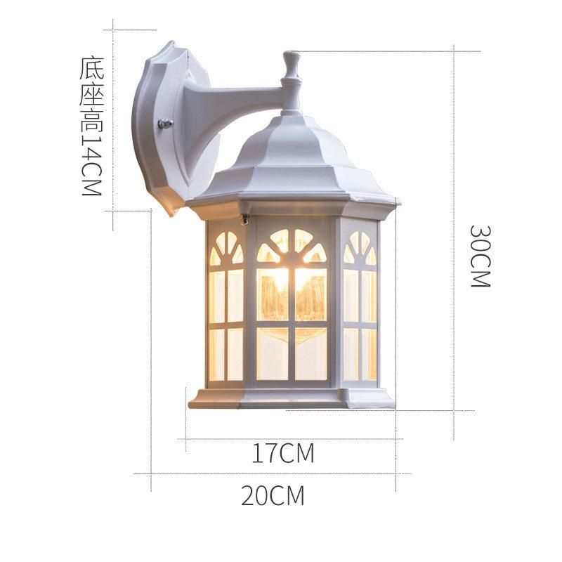 White Lanterns Simple Balcony Wall Lamp Outdoor Waterproof Terrace Wall Lamp (WH-HR-57)