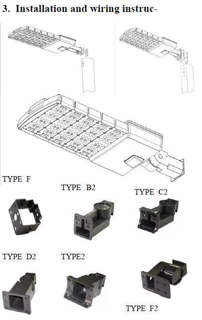 High Quality 50W 100W 150W Outdoor IP65 Waterproof LED Parking Lot Street Lamp