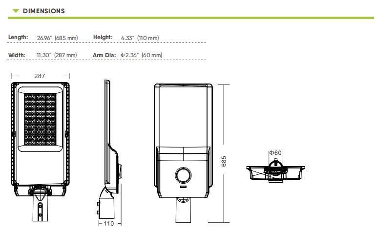 Aluminum Housing China Waterproof Outdoor Best Quality 180W LED Street Lights